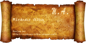 Minkusz Alba névjegykártya